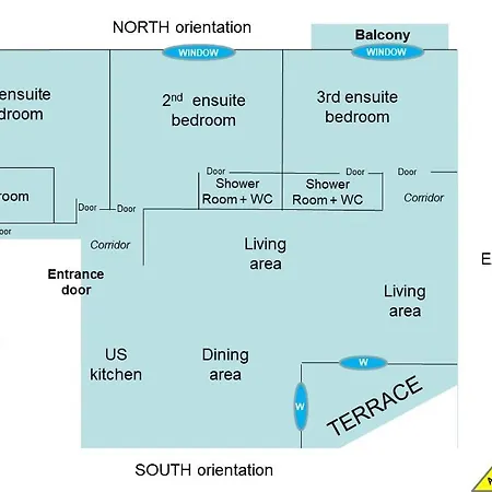 Marriott- Croisette: Superb 3 Bedrooms/ 3 Baths Lägenhet *